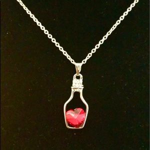 💍SALE / Red Rhinestone Heart & Adj Chain - NWT